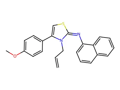 (Z)-N-(3-allyl-4-(4-methoxyphenyl)thiazol-2(3H)-ylidene)naphthalen-1-amine structure