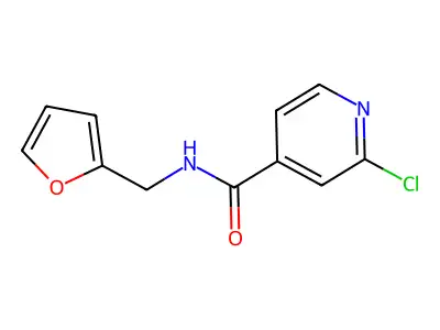 2-Chloro-N-(2-furylmethyl)isonicotinamide structure