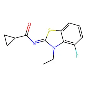 (Z)-N-(3-ethyl-4-fluorobenzo[d]thiazol-2(3H)-ylidene)cyclopropanecarboxamide structure