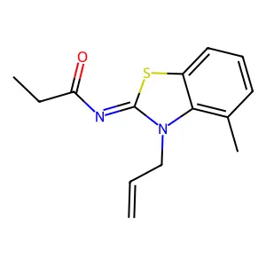 (Z)-N-(3-allyl-4-methylbenzo[d]thiazol-2(3H)-ylidene)propionamide structure