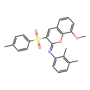 N-(2,3-dimethylphenyl)-8-methoxy-3-(4-methylphenyl)sulfonylchromen-2-imine structure