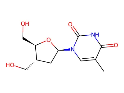 1-[4,5-Bis(hydroxymethyl)oxolan-2-yl]-5-methylpyrimidine-2,4-dione structure