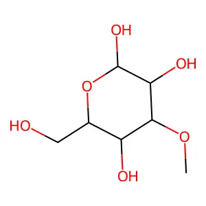 3-O-Methyl-alpha-D-glucopyranose structure