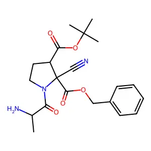 叔丁氧羰基-氰丙氨酰脯氨酸苄酯 structure