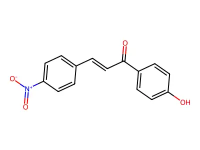 2-Propen-1-one, 1-(4-hydroxyphenyl)-3-(4-nitrophenyl)-, (2E)- structure