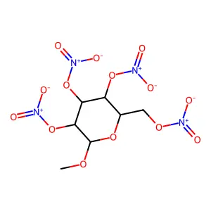 α-甲基葡萄糖苷四硝酸酯 structure