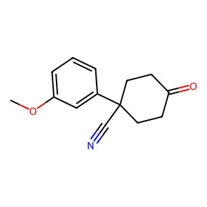 1-(3-Methoxyphenyl)-4-oxocyclohexanecarbonitrile structure