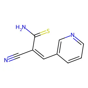 2-Cyano-3-pyridin-3-yl-thioacrylamide structure