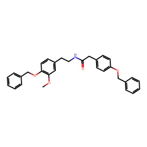 N-[2-[3-Methoxy-4-(phenylmethoxy)phenyl]ethyl]-4-(phenylmethoxy)benzeneacetamide structure