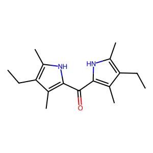 Methanone, bis(4-ethyl-3,5-dimethyl-1H-pyrrol-2-yl)- structure