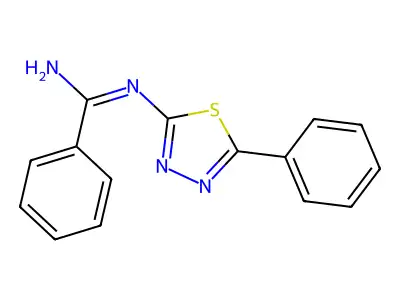 N'-(5-phenyl-1,3,4-thiadiazol-2-yl)benzenecarboximidamide structure
