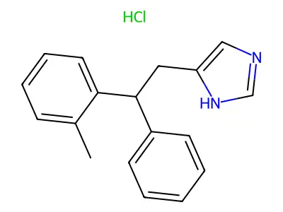 1H-Imidazole, 4-(2-(2-methylphenyl)-2-phenylethyl)-, monohydrochloride structure