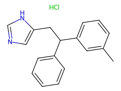1H-Imidazole, 4-(2-(3-methylphenyl)-2-phenylethyl)-, monohydrochloride structure