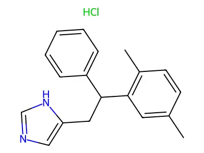 1H-Imidazole, 4-(2-(2,5-dimethylphenyl)-2-phenylethyl)-, monohydrochloride structure