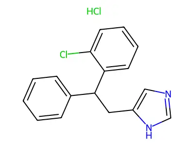 1H-Imidazole, 4-(2-(2-chlorophenyl)-2-phenylethyl)-, monohydrochloride structure