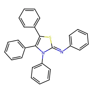 N-[(2Z)-3,4,5-triphenyl-1,3-thiazol-2(3H)-ylidene]aniline structure