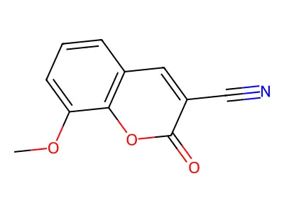 3-Cyano-8-methoxycoumarin structure