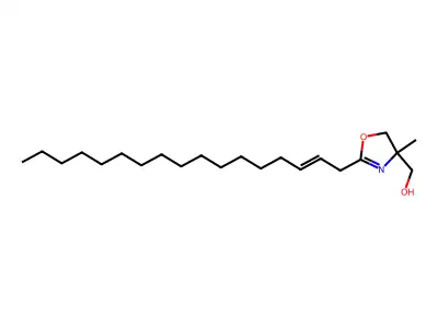 (2-heptadec-2-enyl-4-methyl-5H-1,3-oxazol-4-yl)methanol structure