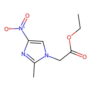 Ethyl 2-methyl-4-nitro-1H-imidazole-1-acetate structure