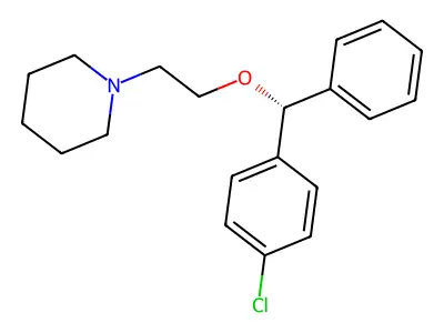 1-(2-((R)-(4-Chlorophenyl)phenylmethoxy)ethyl)piperidine structure