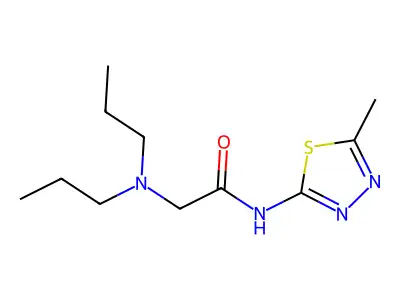 Acetamide, 2-(dipropylamino)-N-(5-methyl-1,3,4-thiadiazol-2-yl)- structure