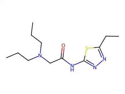 Acetamide, 2-(dipropylamino)-N-(5-ethyl-1,3,4-thiadiazol-2-yl)- structure