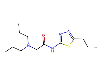 Acetamide, 2-(dipropylamino)-N-(5-propyl-1,3,4-thiadiazol-2-yl)- structure