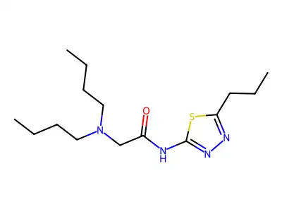 Acetamide, 2-(dibutylamino)-N-(5-propyl-1,3,4-thiadiazol-2-yl)- structure