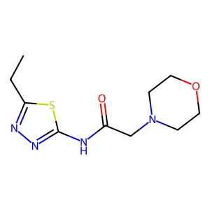 4-Morpholineacetamide, N-(5-ethyl-1,3,4-thiadiazol-2-yl)- structure