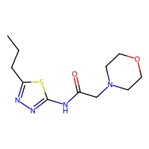 4-Morpholineacetamide, N-(5-propyl-1,3,4-thiadiazol-2-yl)- structure