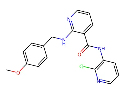 N-(2-chloropyridin-3-yl)-2-[(4-methoxyphenyl)methylamino]pyridine-3-carboxamide structure