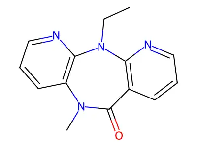 N11-Ethyl-N5-methyl-5,11-dihydro-6H-dipyrido(3,2-b:2',3'-e)(1,4)diazepin-6-one structure