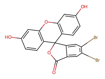 5,6-dibromo-3',6'-dihydroxy-3H-spiro[2-benzofuran-1,9'-xanthen]-3-one structure