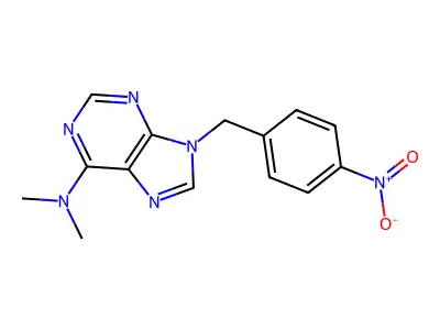 9H-Purin-6-amine, N,N-dimethyl-9-((4-nitrophenyl)methyl)- structure