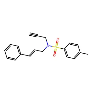 N-cinnamyl-4-methyl-N-(2-propynyl)benzenesulfonamide structure