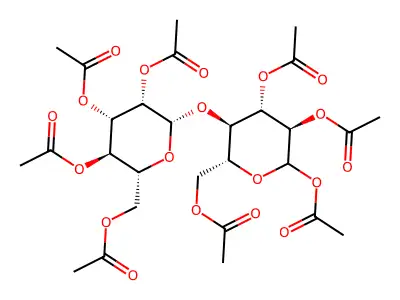 Lactose octaacetate structure