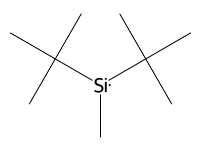 Bis(1,1-dimethylethyl)methylsilane structure