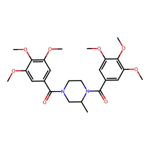 2-Methyl-1,4-bis(3,4,5-trimethoxybenzoyl)piperazine structure