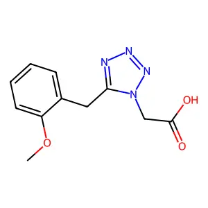 [5-(2-Methoxy-benzyl)-tetrazol-1-yl]-acetic acid structure