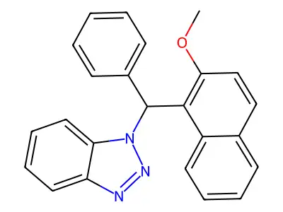 1-[(2-Methoxynaphthalen-1-yl)(phenyl)methyl]-1H-1,2,3-benzotriazole structure