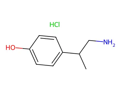 4-(1-Aminopropan-2-yl)phenol hydrochloride structure