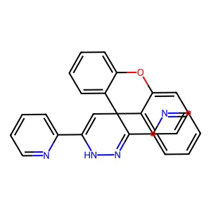 3,6-dipyridin-2-ylspiro[1H-pyridazine-4,9'-xanthene] structure