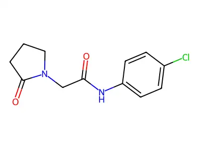 1-Pyrrolidineacetamide, N-(4-chlorophenyl)-2-oxo- structure