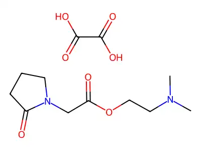 2-(Dimethylamino)ethyl (2-oxo-1-pyrrolidinyl)acetate hydrogen oxalate structure