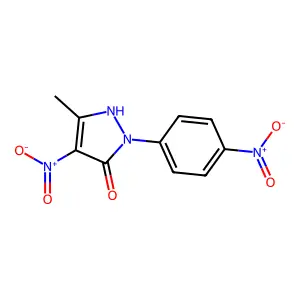 3-methyl-4-nitro-1-(4-nitrophenyl)-1H-pyrazol-5-ol structure
