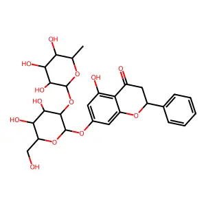 Pinocembrin 7-rhamnosylglucoside structure