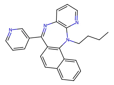 13H-Benzo(i)pyrido(2,3-b)(1,4)benzodiazepine, 13-butyl-7-(3-pyridinyl)- structure