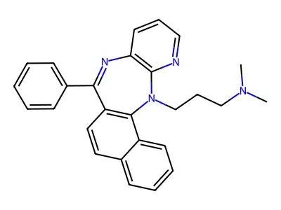 N,N-Dimethyl-7-phenyl-13H-benzo(i)pyrido(2,3-b)(1,4)benzodiazepine-13-propanamine structure