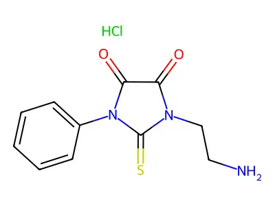 4,5-Imidazolidinedione, 1-(2-aminoethyl)-3-phenyl-2-thioxo-, monohydrochloride structure