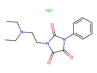 Imidazolidinetrione, 1-(2-(diethylamino)ethyl)-3-phenyl-, monohydrochloride structure